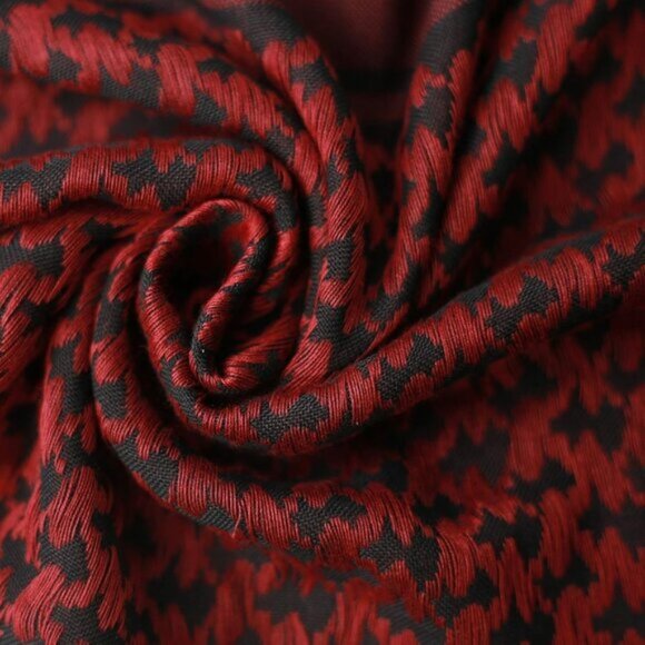 ⚡Men Black Red 100% Cotton Military Shemagh Tactical Keffiyeh Scarf Wrap - Picture 5 of 9
